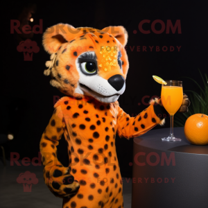 Orange gepard maskot maskot...