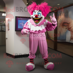 Pink Evil Clown mascotte...