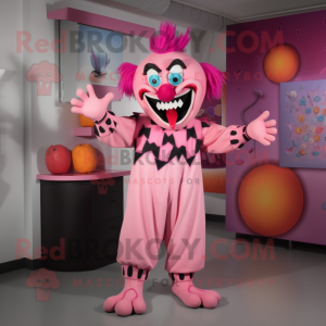 Pink Evil Clown maskot...