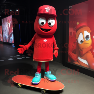 Roter Skateboard...