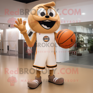 Tan Basketball Ball maskot...