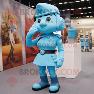 Sky Blue Commando mascotte...