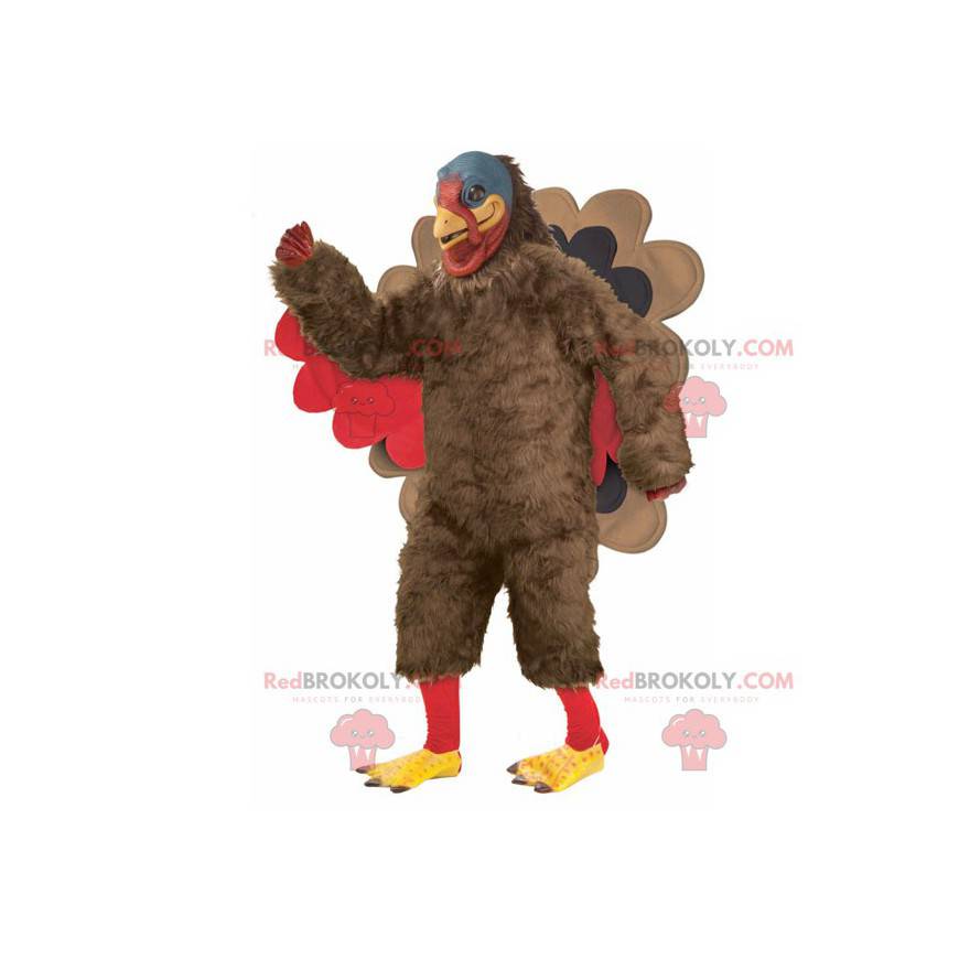 Red and black brown turkey mascot - Redbrokoly.com