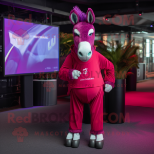 Magenta Donkey mascotte...