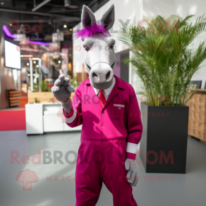 Magenta Donkey mascotte...