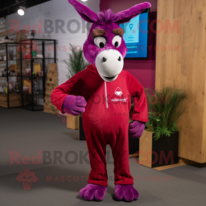 Magenta Donkey mascotte...