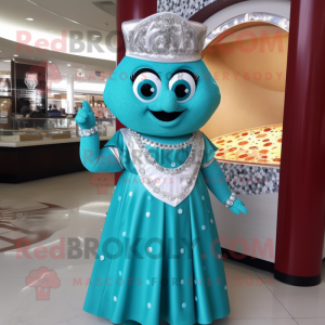 Cyan Pizza Slice mascotte...