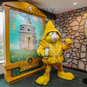Yellow Irish Castle maskot...