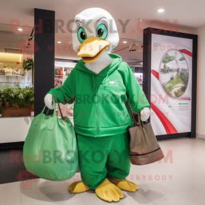 Green Swan maskot kostume...