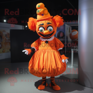 Orange Evil Clown mascotte...