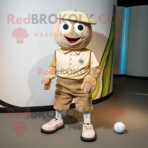 Tan golfbal mascotte...