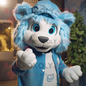 Sky Blue Lion mascotte...