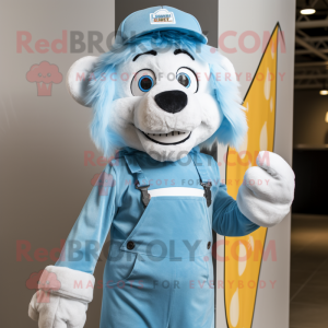 Sky Blue Lion mascotte...