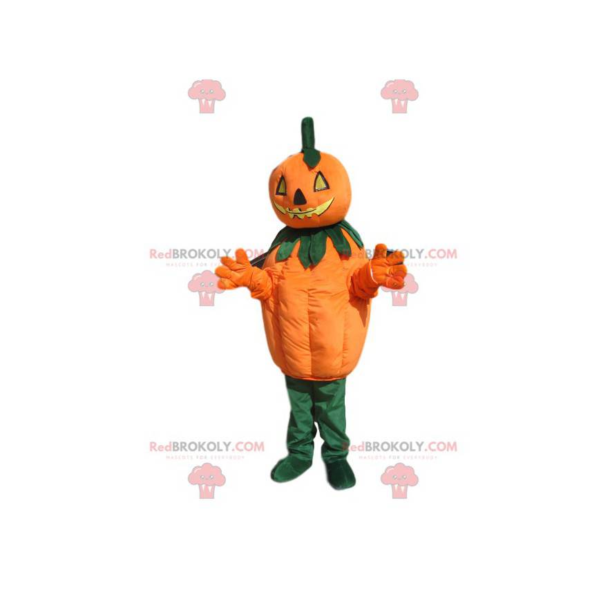 Mascote abóbora com uma cabeça ameaçadora - Redbrokoly.com
