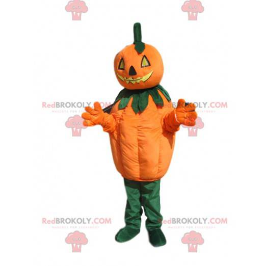 Mascote abóbora com uma cabeça ameaçadora - Redbrokoly.com