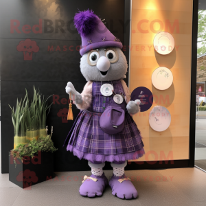 Lavendel säckpipa maskot...