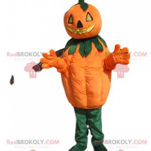 Mascotte de citrouille avec une tête menaçante - Redbrokoly.com