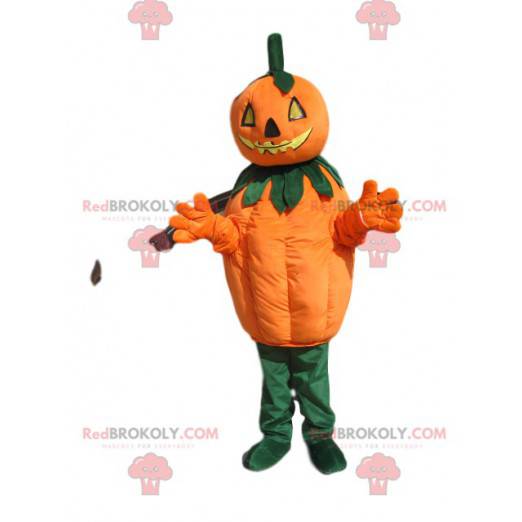 Mascote abóbora com uma cabeça ameaçadora - Redbrokoly.com