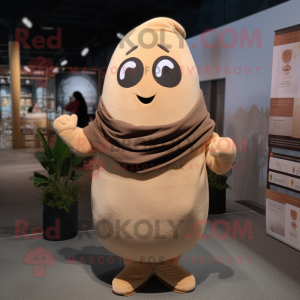 Tan Potato maskot kostym...