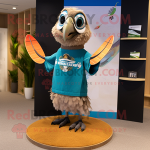 Personaje de disfraz de mascota Tan Parrot vestido con pantalones cortos y anillos