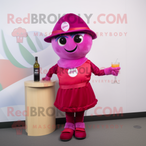 Magenta plommon maskot...
