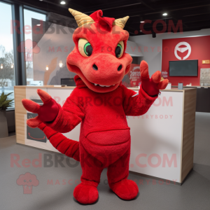 Red Dragon mascotte kostuum...