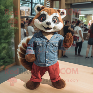 Brown Red Panda mascotte...