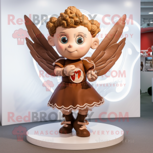 Brun Amor maskot-kostume...