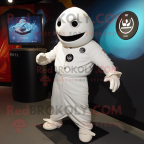 White Pepper mascot costume character dressed with a Rash Guard and Cufflinks