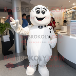 White Pepper mascot costume character dressed with a Rash Guard and Cufflinks