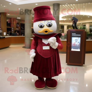 Maroon Hourglass maskot...