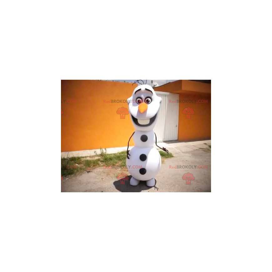 White and black snowman mascot - Redbrokoly.com