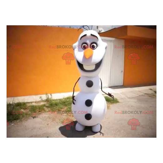 White and black snowman mascot - Redbrokoly.com