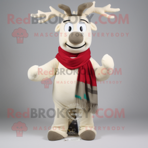Cream Reindeer maskot...