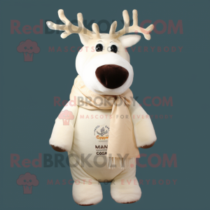 Cream Reindeer maskot...