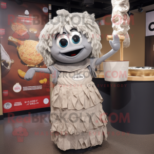 Grå Ramen maskot kostume...