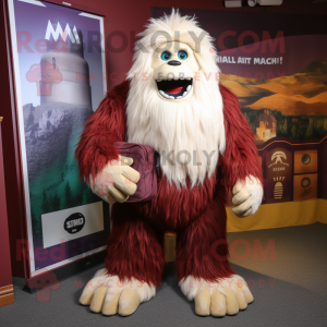 Maroon Yeti mascotte...