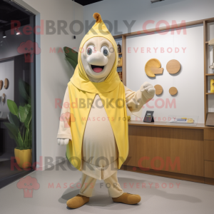 Beige Baa maskot drakt...