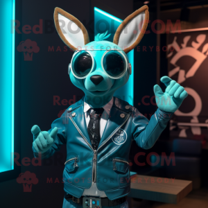 Cyan Deer mascotte kostuum...