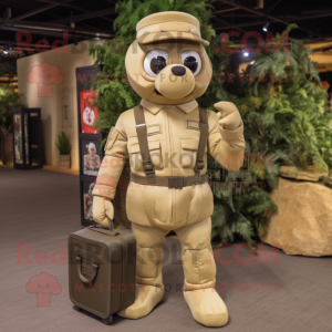 Beige Commando maskot...