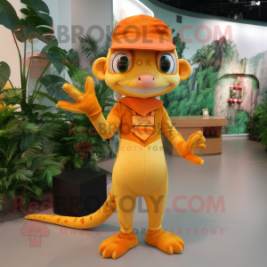 Orange Geckos maskot...