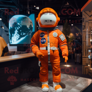 Oranje astronaut mascotte...