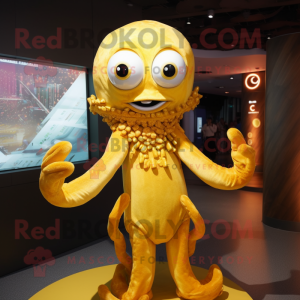Gold Fried Calamari maskot...