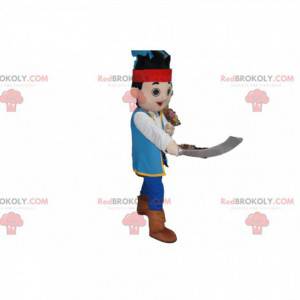 Mascotte de petit pirate avec une épée - Redbrokoly.com