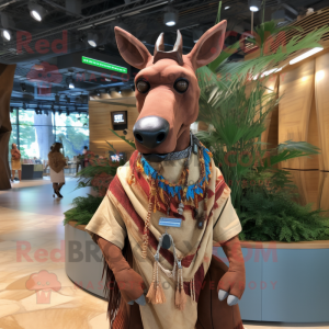 Rust Okapi maskot kostume...