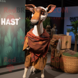 Rust Okapi mascotte kostuum...