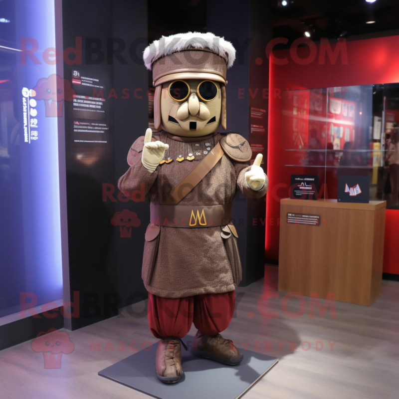 nan Soldier mascot costume character dressed with a Long Sleeve Tee and Cummerbunds nan Soldier mascot costume character dressed with a Long Sleeve Tee and Cummerbunds