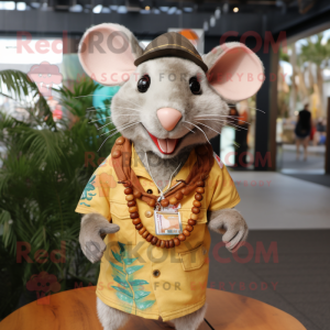 Tan Rat mascotte kostuum...