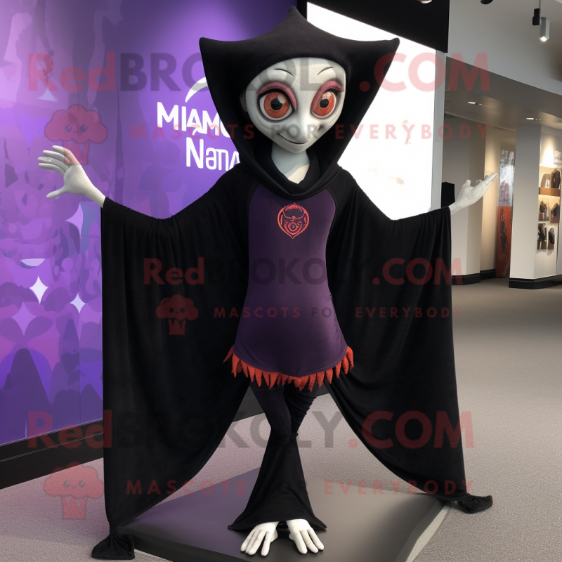 nan Vampire mascot costume character dressed with a Yoga Pants and Shawls