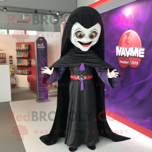 nan Vampire mascot costume character dressed with a Yoga Pants and Shawls
